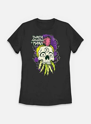 30 Seconds To Mars Mohawk Skull Womens T-Shirt