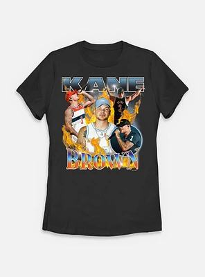 Kane Brown Flames Collage Womens T-Shirt