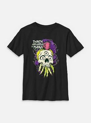 30 Seconds To Mars Mohawk Skull Youth T-Shirt