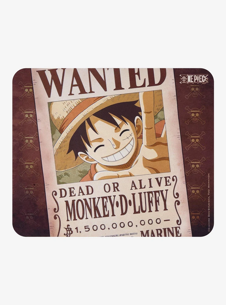 One Piece Luffy Wanted Poster Mousepad