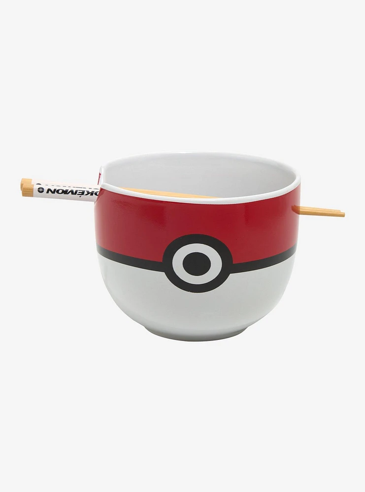 Pokémon Poké Ball Ramen Bowl With Chopsticks