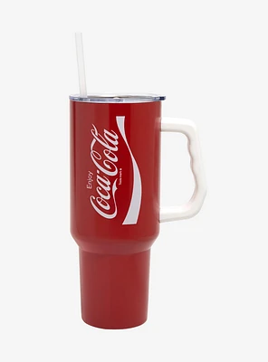 Coca-Cola Logo Straw Tumbler With Handle