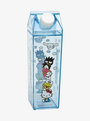 Sanrio Hello Kitty and Friends Blue Milk Carton Water Bottle