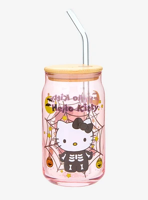 Sanrio Hello Kitty Halloween Costume Glass Cup with Straw