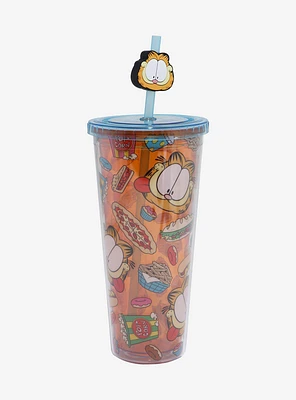 Garfield Snack Time Carnival Cup With Straw Charm
