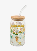 Care Bears Care-a-Lot Glass Cup With Straw