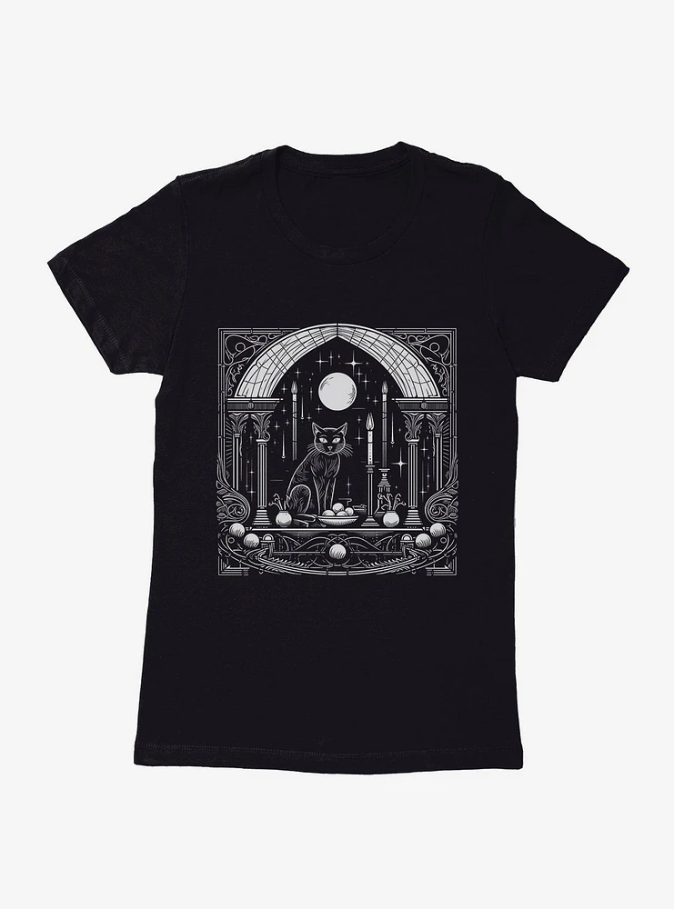 Black Cat Ritual Womens T-Shirt