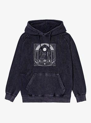 Black Cat Ritual Mineral Wash Hoodie