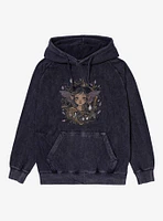 Dark Fairy Crystal Blossoms Mineral Wash Hoodie