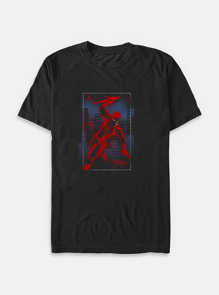 Marvel Daredevil Cityscape Graffiti Big & Tall T-Shirt