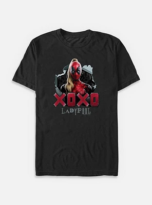 Marvel Deadpool & Wolverine Xoxo Ladypool Big Tall T-Shirt