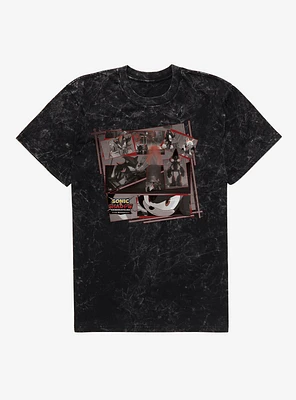 Sonic X Shadow Generations: Dark Beginnings Collage Mineral Wash T-Shirt