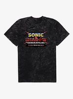 Sonic X Shadow Generations: Dark Beginnings Title Logo Mineral Wash T-Shirt