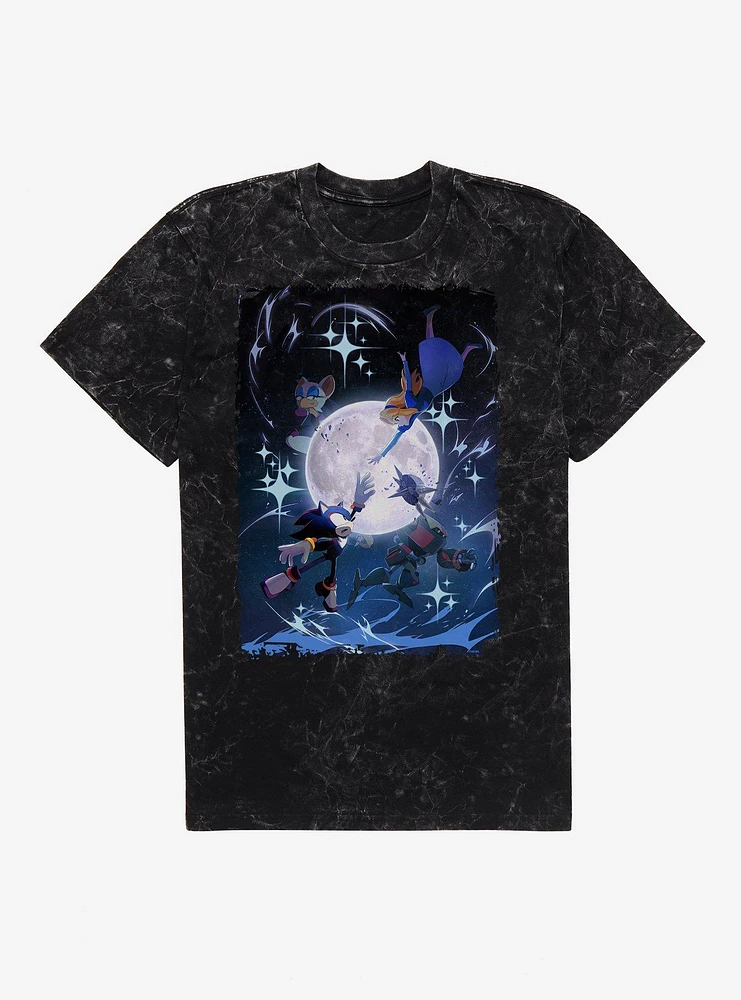 Sonic X Shadow Generations: Dark Beginnings Full Moon Mineral Wash T-Shirt