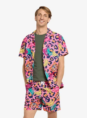 Jazzy Jungle Button-Up Shirt & Short Set