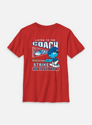 The Smurfs Listen To Coach Youth T-Shirt