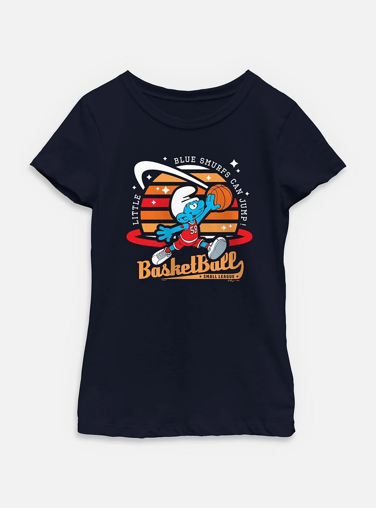 The Smurfs Basketball Small League Youth Girls T-Shirt