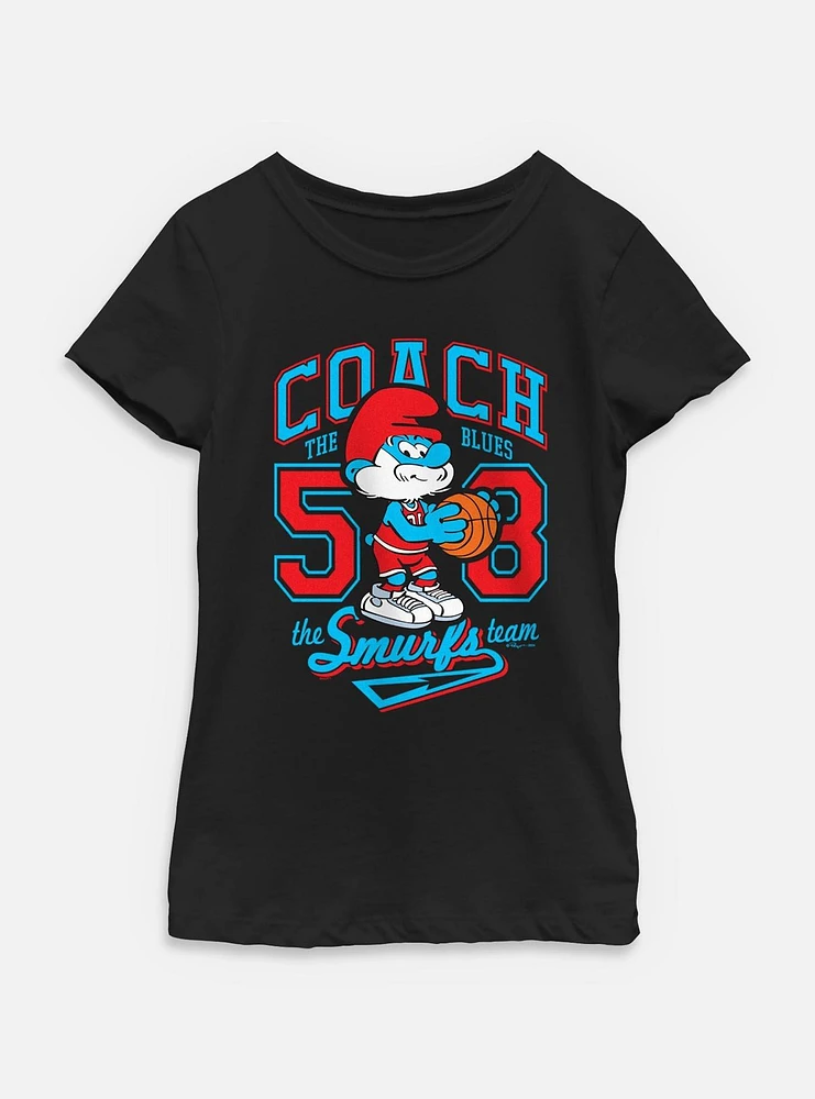 The Smurfs Coach Team Youth Girls T-Shirt