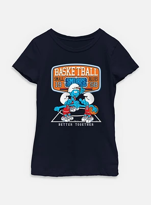 The Smurfs Basketball Better Together  Youth Girls T-Shirt