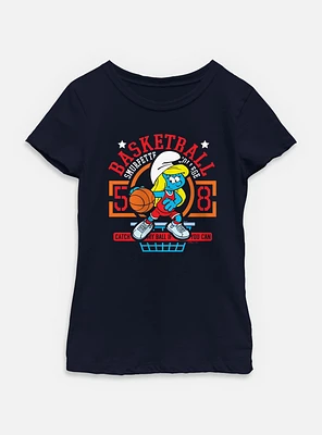 The Smurfs Basketball Smurfette  Youth Girls T-Shirt