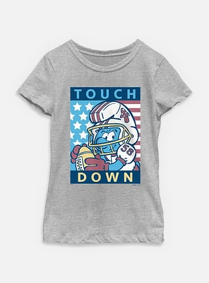 The Smurfs Smurf Touch Down Youth Girls T-Shirt