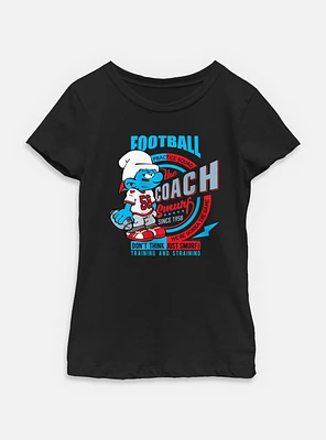 The Smurfs Football Coach Youth Girls T-Shirt