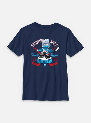The Smurfs Smurfing Spirit Hockey Youth T-Shirt