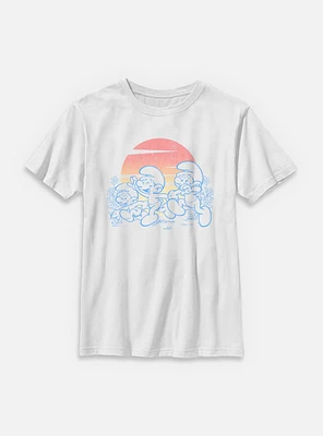 The Smurfs Pastel Sunset Youth T-Shirt