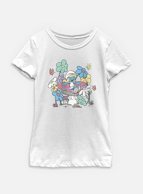 The Smurfs Mushroom Life Youth Girls T-Shirt