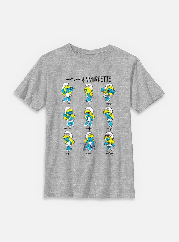 The Smurfs Emotions Of Smurfette Youth T-Shirt