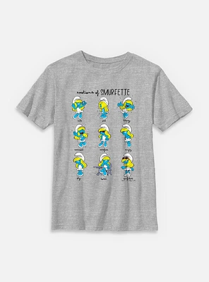 The Smurfs Emotions Of Smurfette Youth T-Shirt