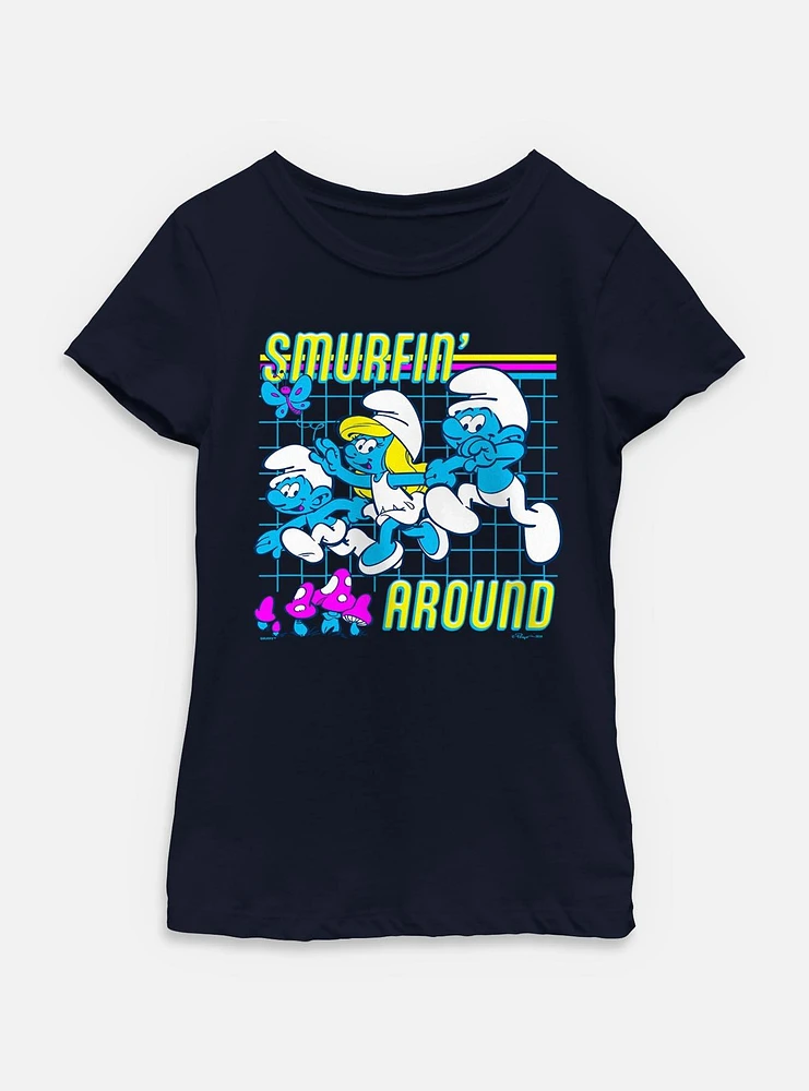 The Smurfs Smurfin Around Youth Girls T-Shirt