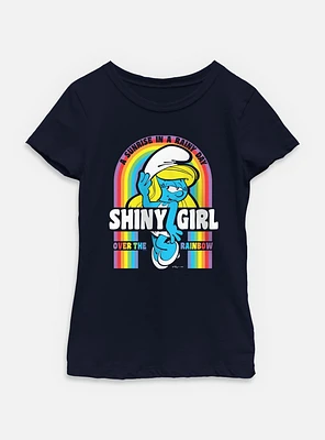 The Smurfs Shiny Girl Rainbow Youth Girls T-Shirt