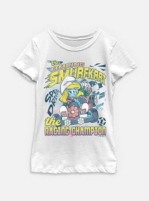 The Smurfs Racing Smurfkart Youth Girls T-Shirt