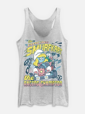 The Smurfs Racing Smurfkart Womens Tank Top
