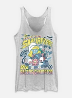 The Smurfs Racing Smurfkart Womens Tank Top