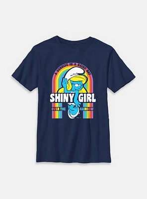 The Smurfs Shiny Girl Rainbow Youth T-Shirt