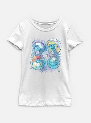 The Smurfs Pastel Bubble Youth Girls T-Shirt