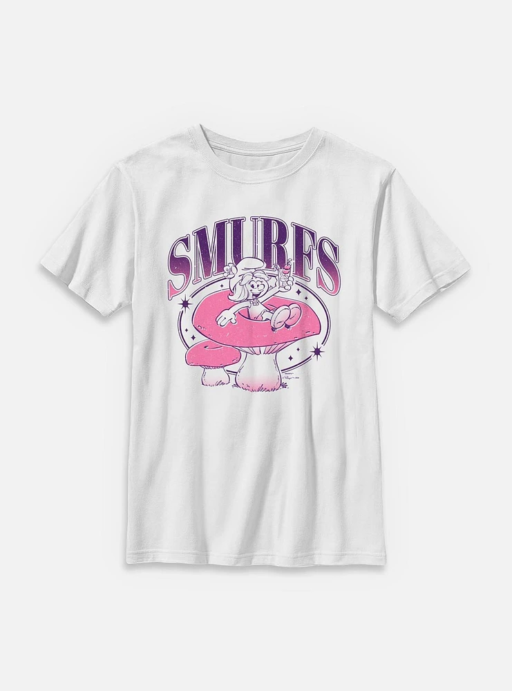 The Smurfs Galaxy Mushroom Vibes Youth T-Shirt