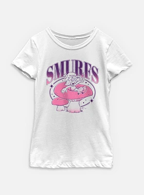 The Smurfs Galaxy Mushroom Vibes  Youth Girls T-Shirt