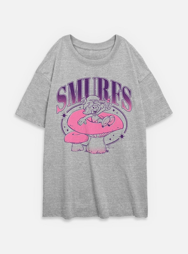 The Smurfs Galaxy Mushroom Vibes Womens Oversized T-Shirt