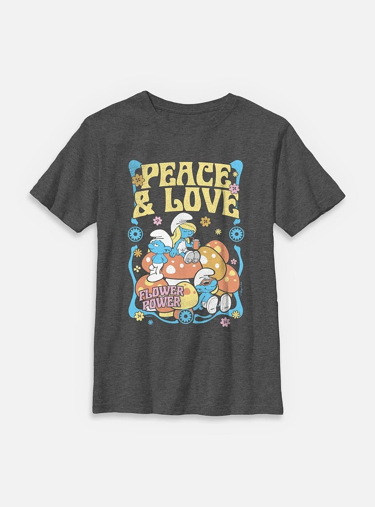 The Smurfs Peace & Love Youth T-Shirt