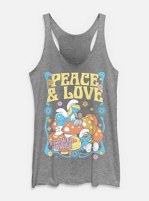 The Smurfs Peace & Love Womens Tank Top