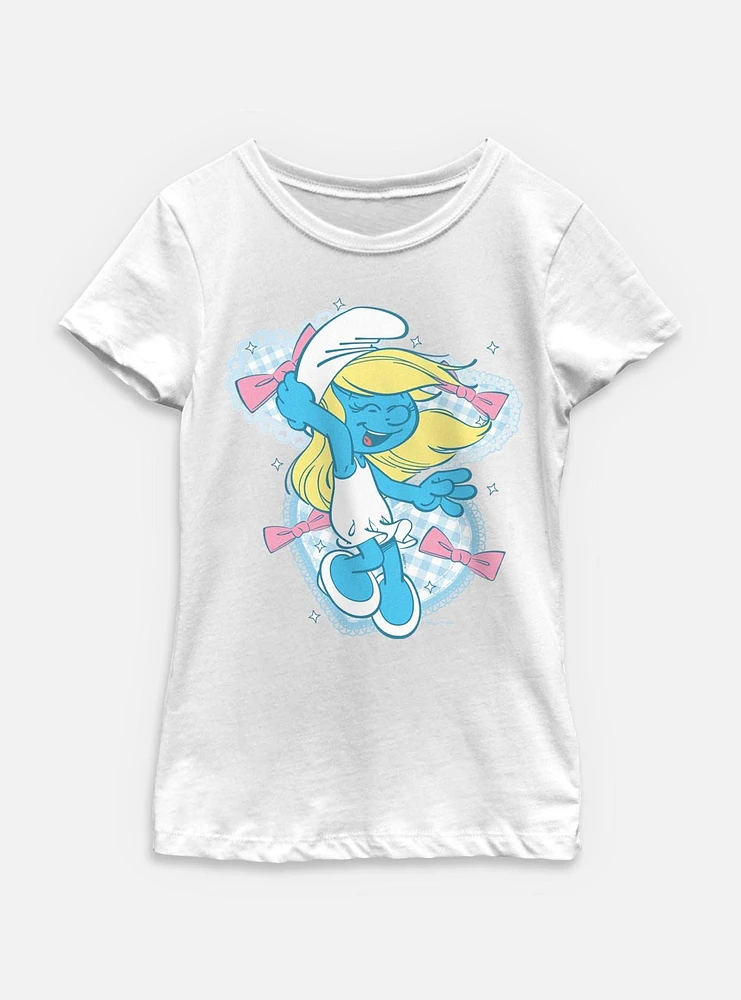 The Smurfs Coquette Smurfette Youth Girls T-Shirt