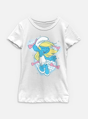 The Smurfs Coquette Smurfette Youth Girls T-Shirt