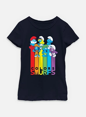 The Smurfs Colors Youth Girls T-Shirt