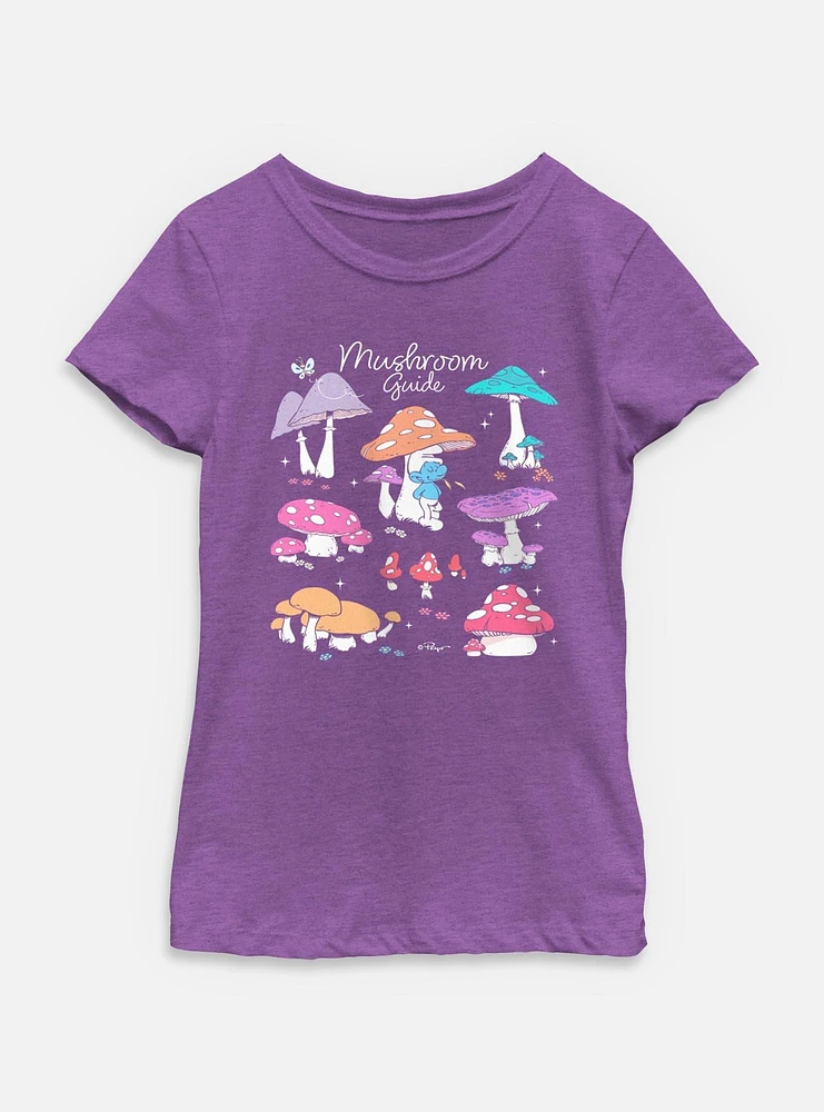 The Smurfs Mushroom Guide Youth Girls T-Shirt