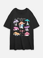 The Smurfs Mushroom Guide Womens Oversized T-Shirt