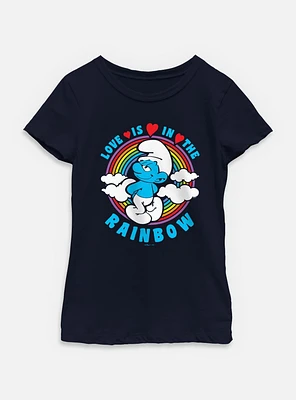 The Smurfs Love Is Rainbow Youth Girls T-Shirt