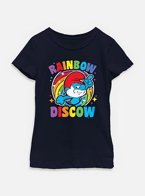The Smurfs Rainbow Discow Youth Girls T-Shirt
